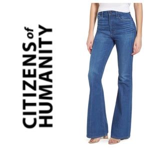 Citizens Of Humanity Blue Wide Leg Jeans